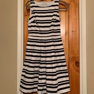 WHBM a-line striped dress with pockets, size 4